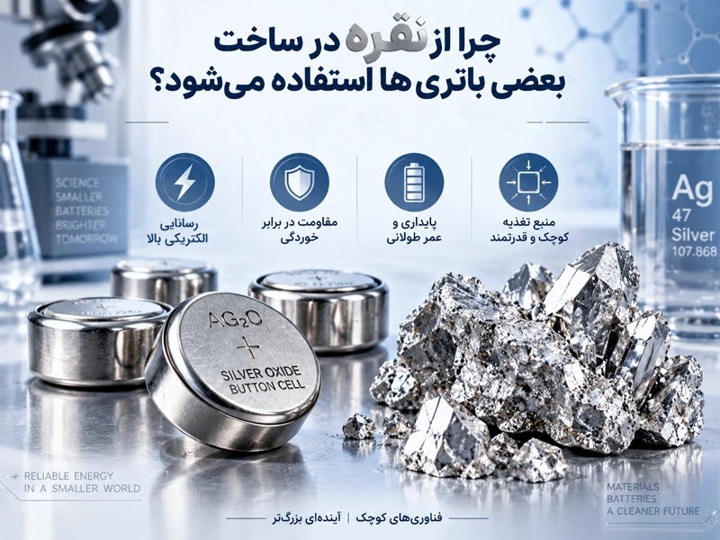 چرا از نقره در ساخت بعضی باتریها استفاده میشود؟